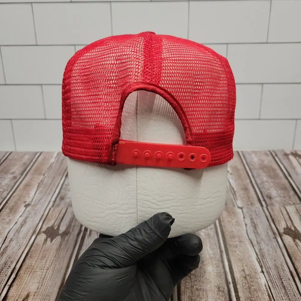 Vintage Red Man Chewing Tobacco Trucker Hat Mesh Snapback USA Made OSFA